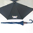 キッズ黒ジャンプ傘　55cm　ベースボールロゴ入り
