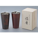 漆磨（シーマ） 2重構造ストレートカップ（1客）（本漆塗装品）