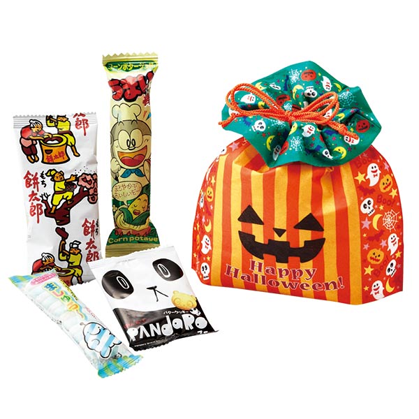 ハッピーハロウィンパンプキン巾着お菓子セット