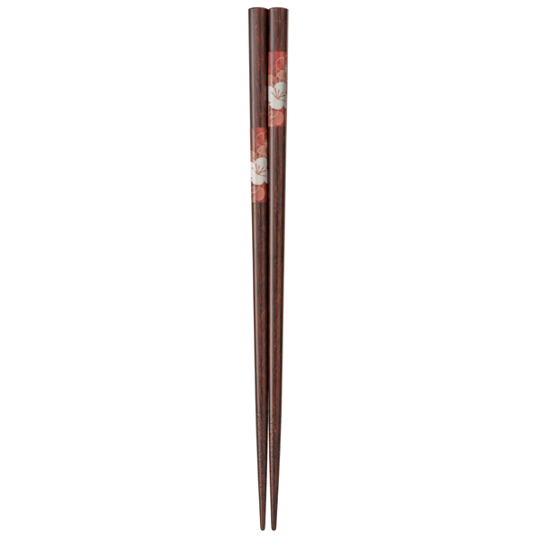銀イオン抗菌箸　夫婦梅 21cm 箸（食器洗浄機対応）
