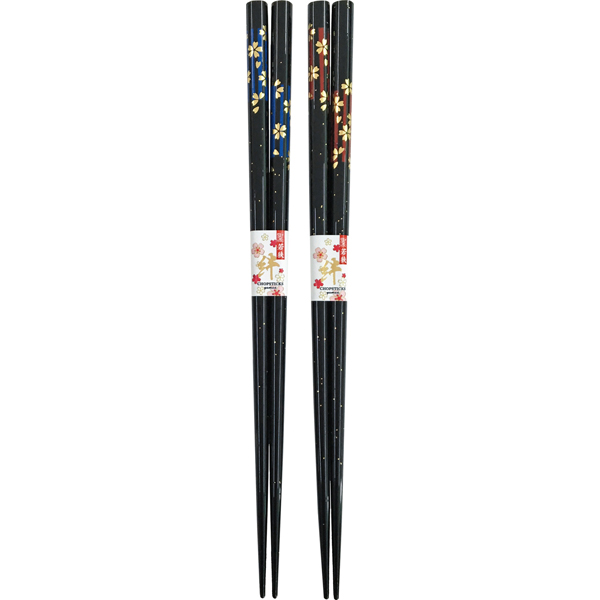 食洗機対応箸 縞桜（若狭塗）