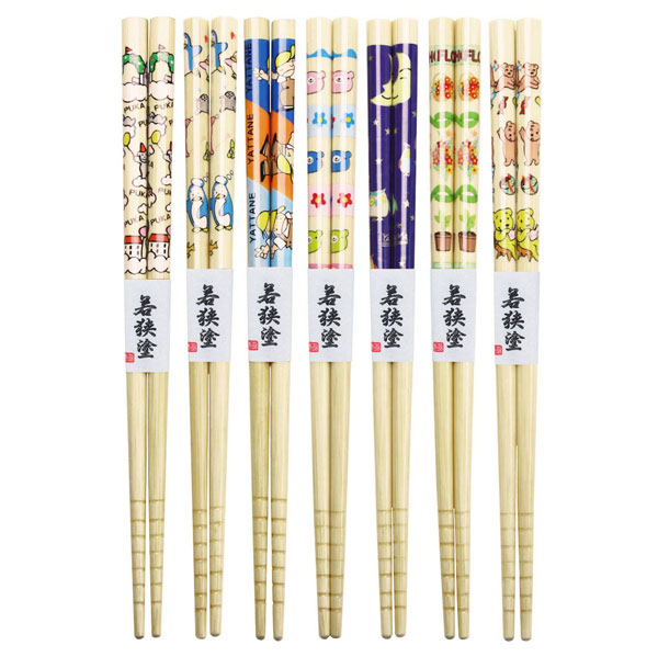 白竹 マンガアソート箸 18cm