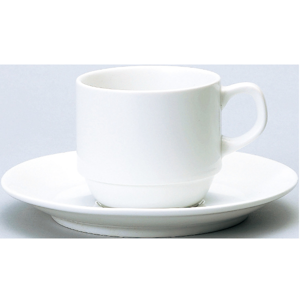 ミルキーホワイト スタックコーヒーカップ＆ソーサー