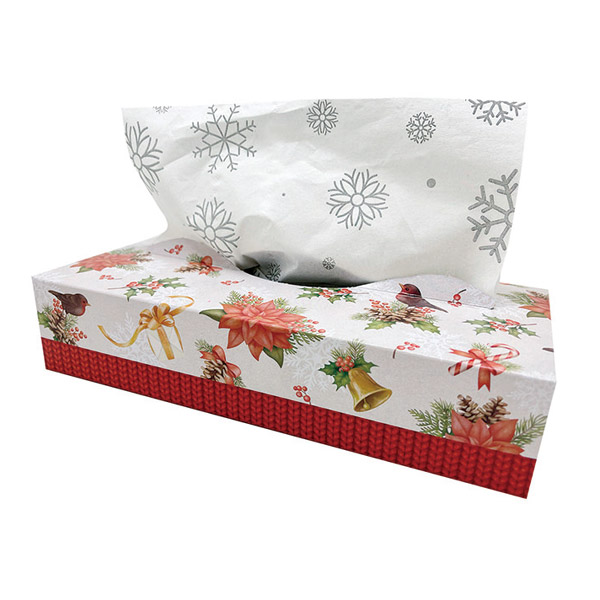 メリークリスマスBOXティッシュ120W