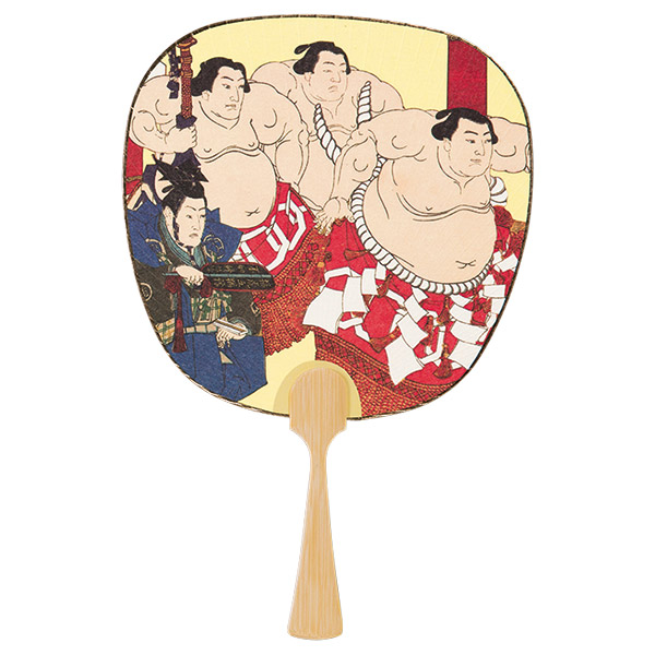 中型うちわ 相撲絵（土俵入り）