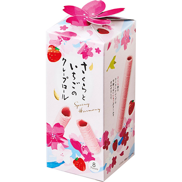 ひととえ さくらといちごクレープロール8本