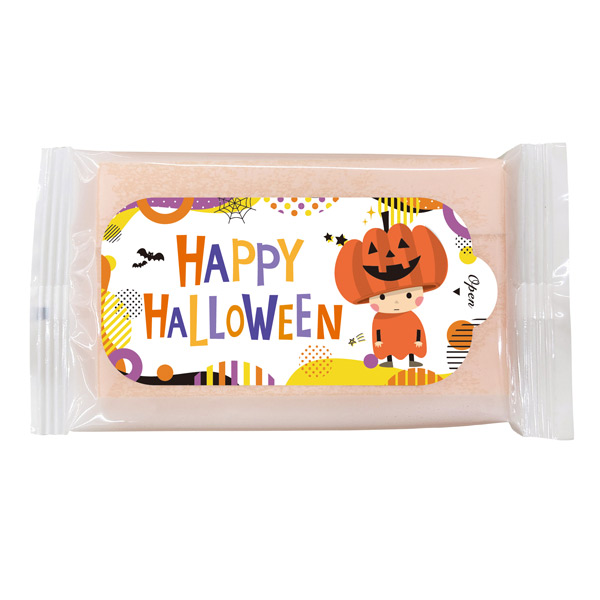 ハッピーハロウィンカラーウェットティッシュ8P (オレンジ)