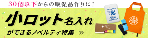 小ロット名入れができるノベルティ特集